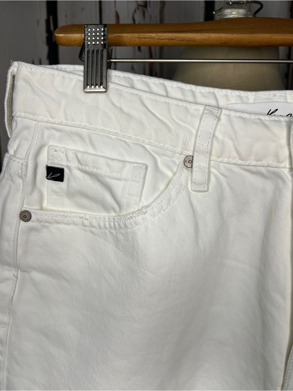 KanCan White Distressed Beach Denim Shorts - Picture 3 of 13